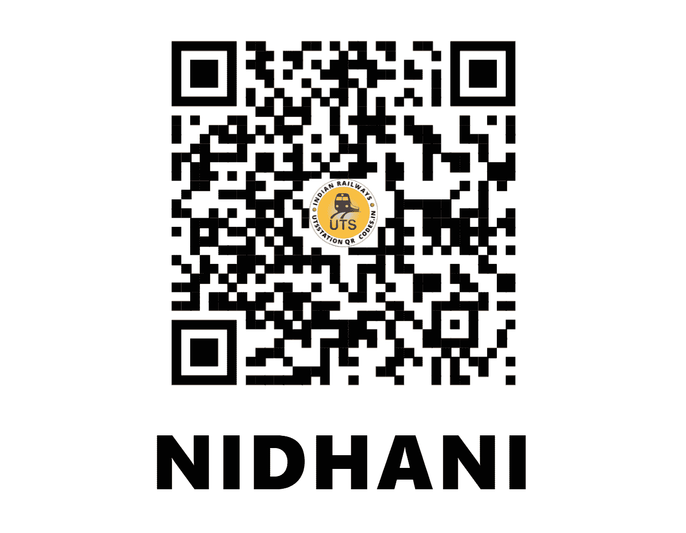 UTS QR Code for NIDHANI - NDNI (SB - MADHYA PRADESH)